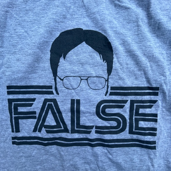 The Office Dwight FALSE Tshirt | Dwight Schrute “FALSE” Shirt - Picture 2 of 3
